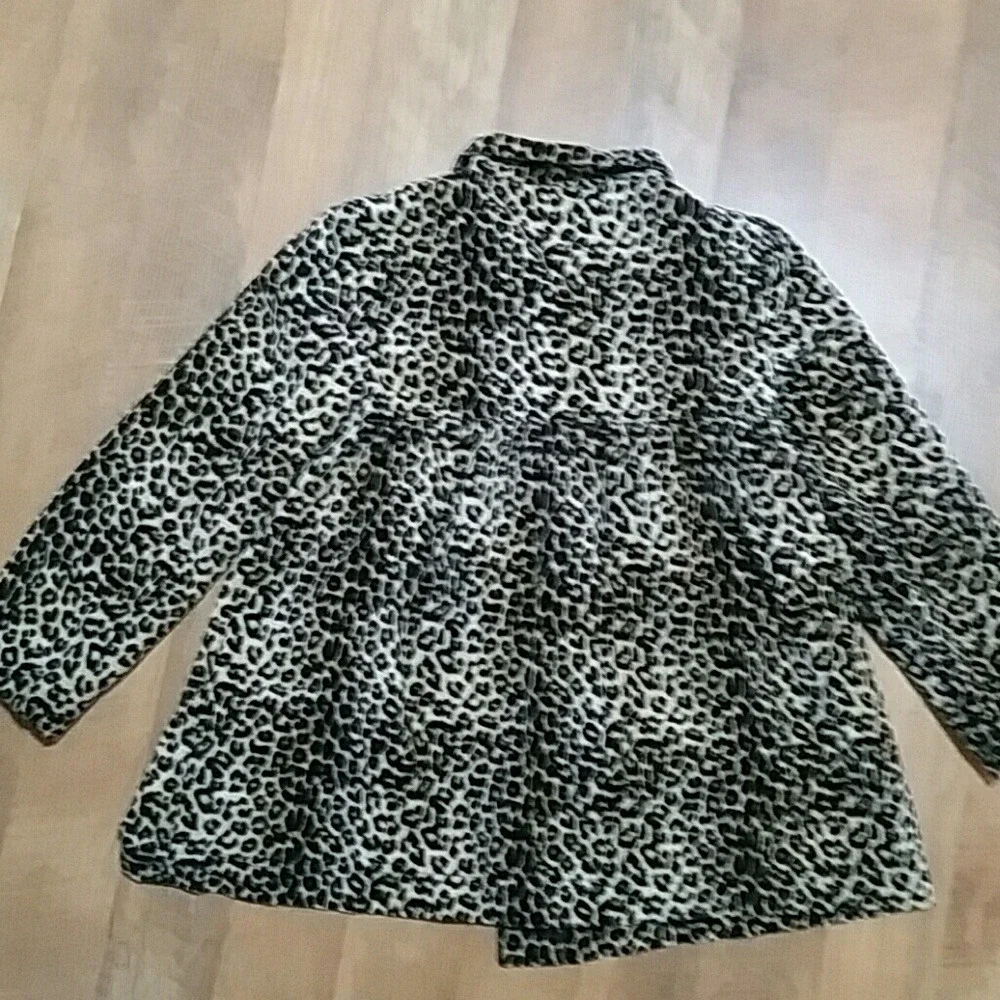 Peek Fleur Des Champs Girls Leopard Print‎ Formal Velour Coat Size 12